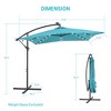 Sonkuki 8.2×8.2FT LED Solar Lighted Outdoor Patio Umbrella, Square Canopy Offset Umbrella for Villa Gardens, Lawns and Yard - 3 of 4