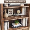 OKD 70" Storage Bookshelf-Bookcase with Adjustable Shelves & Barn Door, Farmhouse 5-Tier Storage Cabinet - 3 of 4
