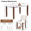 VYNXARIA 5-Piece Modern Dining Furniture Set, 4-Person Space-Saving Dinette for Kitchen, 46" Faux Marble Style Table and 4 Upholstered - 4 of 4