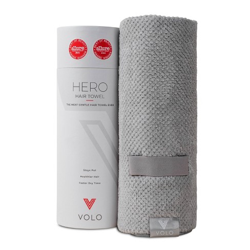  VOLO Hero Capri Blue Hair Towel, Ultra Soft, Super Absorbent,  Quick Drying Nanoweave Fabric, Reduce Dry Time by 50%, Large Towel Wrap  for All Hair Types