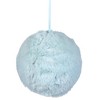 Northlight Faux Fur Plush Ball Christmas Ornament - 4" - Light Green - 4 of 4
