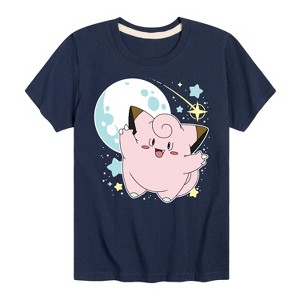 Boys' - Pokémon - Clefairy Moon Stars Short Sleeve Graphic T-Shirt - 1 of 4