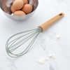 Unique Bargains Wire Whisk Hand Wash Beech Silicone Stainless Steel Yellow Green - 4 of 4