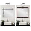 Amanti Art Mirror Makeover Bathroom Mirror Frame Border Kit - Fully Assembled Peel and Stick Frame - Mirror NOT Included - Wildwood Brown Narrow Trim - 4 of 4
