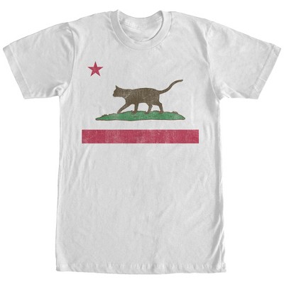 Men's Lost Gods Cat California Flag T-shirt : Target