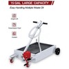 15 Gallon Oil Drain Pan with Hand Pump & 8 Ft Hose, 57L Low Profile & T Foldable Handle Oil Drain Cart for Truck Cars SUVs - 4 of 4
