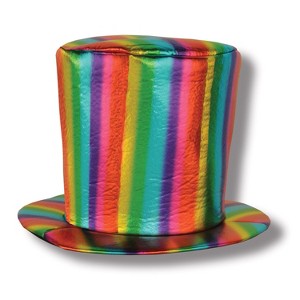 Beistle Fabric Rainbow Hat, (1/Pkg) Multicolored - 1 of 3
