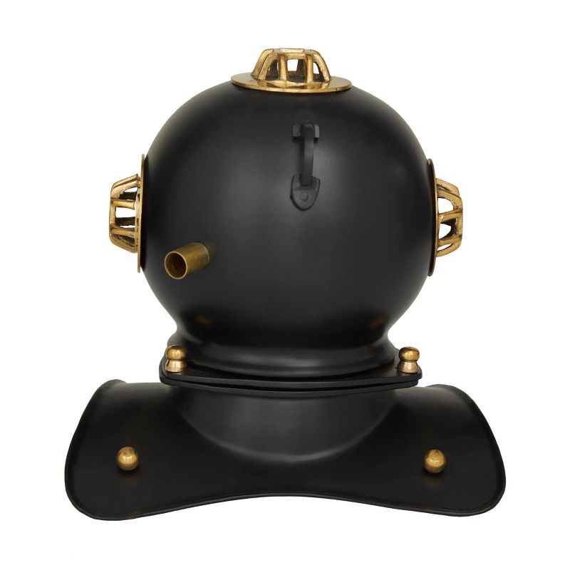 8"x8" Brass Diver Helmet Clock - Olivia & May, 5 of 6