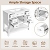 Okak Modern Freestanding Bathroom Vanity with Sink Combo,Solid Wood Bathroom Storage Cabinet with 4/6 Drawers & Bottom Shelf - 3 of 4