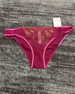 Women's Embroidered Mesh Cheeky Underwear - Auden™ Pink XL