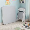 3 Piece Boys Girls Folding Table and Chairs Set, Activity Table and Chairs Set for Dining Room,Daycare,Classrooms gray - 3 of 4