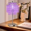 DORESshop 1-Light Bedside Purple Crystal Table Lamp Chrome, Touch Control, 3-Way Dimmable Lamp with Crystal Shade for Bedroom - 2 of 4