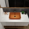 ChicFurnit Bathroom Sink Tempered Glass Rectangle Vessel Sink Versatile Design for Bathroom, Brown, 17.94"*13"*4.1" - 2 of 4