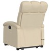 vidaXL Stand Up Massage Recliner Chair Cream Fabric - 4 of 4
