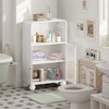 NicBex Tall Bathroom Storage Cabinet,45.28" H Floor Cabinets with Glass Door and Shelves for Bathroom - 2 of 4