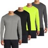 Mafoose Men’s Casual UPF 50 Long Sleeve Performance T-Shirt Pack of 4 - 4 of 4