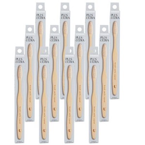 Plus Ultra Soft Bristle Smile Repeat Bamboo Toothbrush - 12 ct - 1 of 4