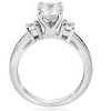 Pompeii3 1 ct Diamond Engagement Ring 3-Stone 14K White Gold - 2 of 4