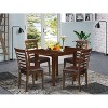 5-Piece Mahogany Finish Solid Wood Top - Dining Room Set - Seats 4 - 2 of 4