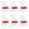 vidaXL Durable Chair Cushions 6 Pack - 19.7"x19.7"x2.8" Oxford Fabric in Vibrant Red - Outdoor and Indoor Use - Comfort and Quality - 4 of 4