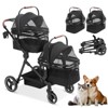 Double Pet Stroller,Dog Stroller for 2 Dogs,4-in-1 Foldable Design with Shock-Absorbing Tires - 2 of 4