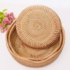 BRINJOY 3-Pack Rattan Bread Basket Set | Round Wicker Storage Bowls for Kitchen Counter, Fruit & Serving Decor - 3 of 4