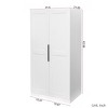 INFURNIC Decorative Storage Cabinets Metal File Cabinet with Adjustable Shelves and Lockable Doors for Office Home Gym, White, 31.5"*15.74"*31.5" - 4 of 4