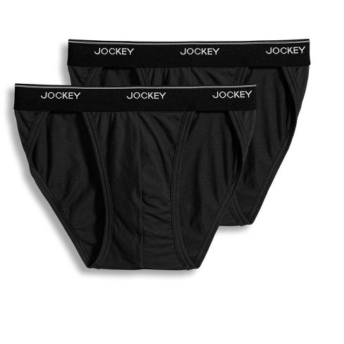 Jockey Men's Elance String Bikini - 2 Pack S Black