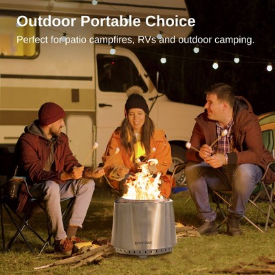 East Oak 17'' Stainless Steel Smokeless Outdoor Fire Pit