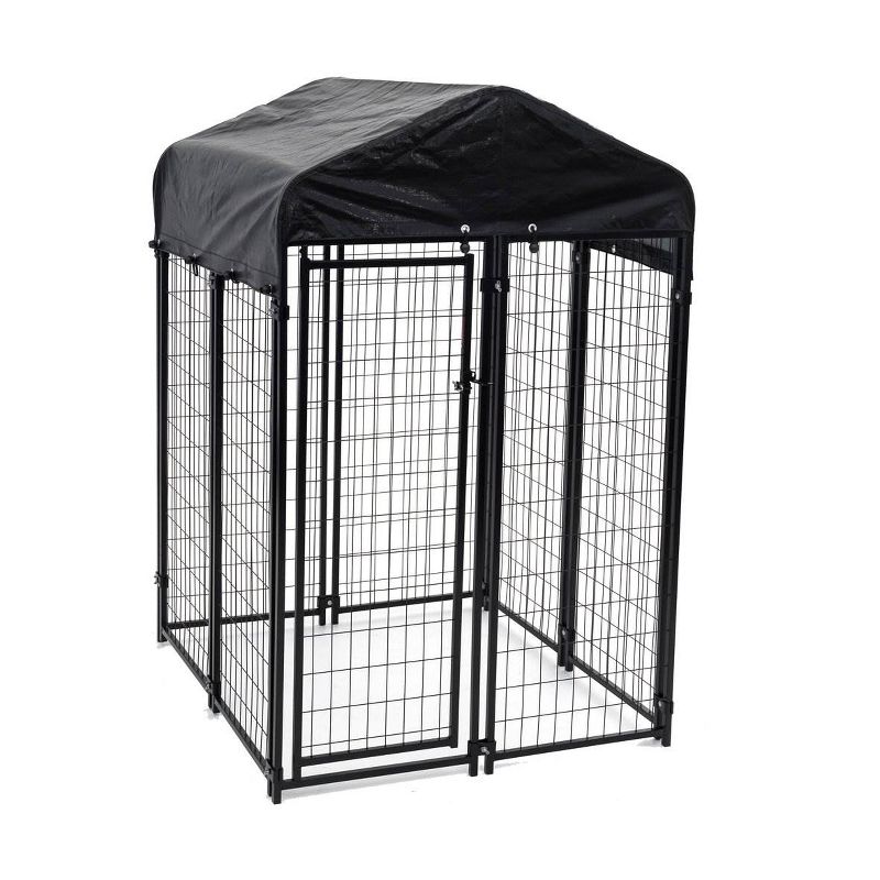 Lucky Dog Uptown 4 x 4 x 6 Foot Heavy Duty Outdoor Covered Dog Kennel (2 Pack), 2 of 7