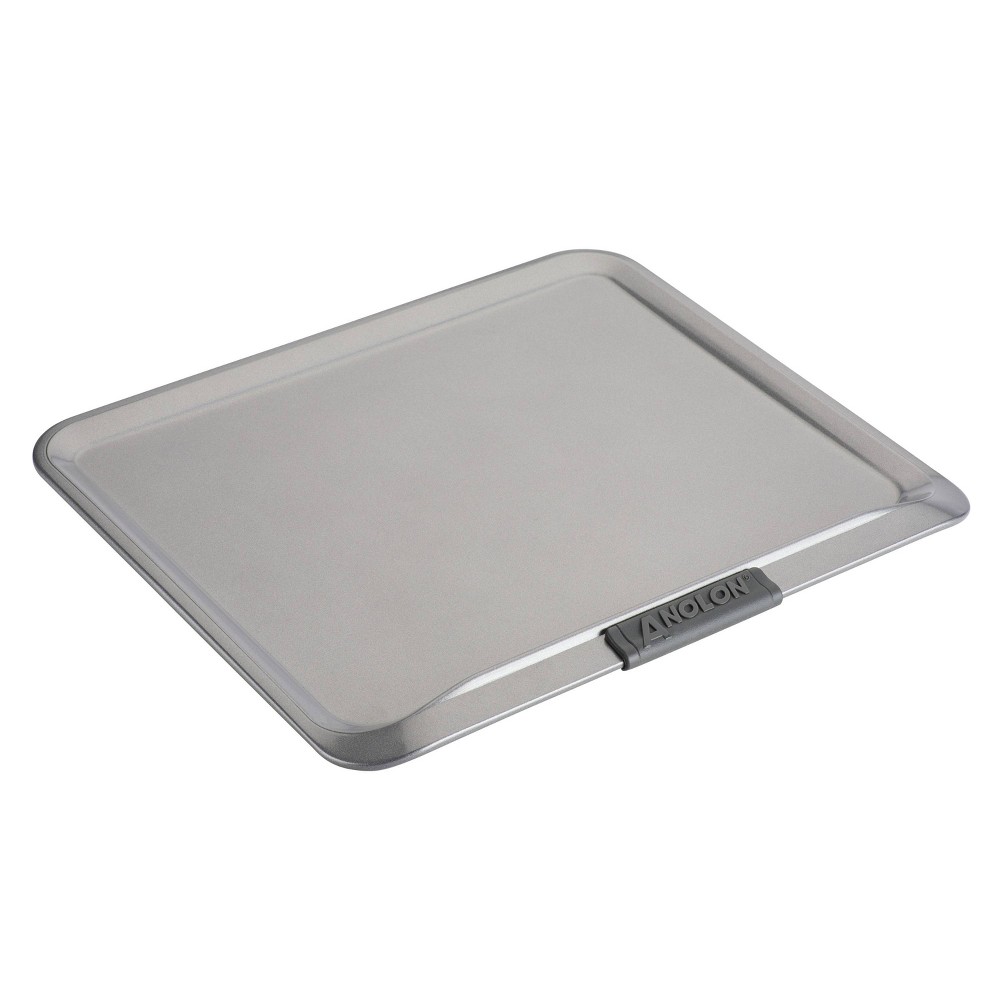 Anolon Advanced Bakeware 14 x 16 Nonstick Cookie Sheet with Silicone Grips Gray