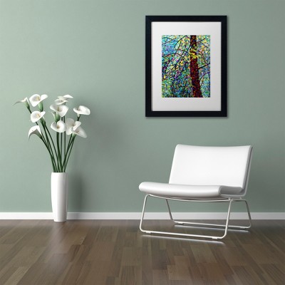 Mandy Budan Abstract Tree Art on Canvas with Black Frame