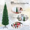 Resenkos 9ft Slim Pencil Christmas Tree - Space-Saving Design for Small Corners, 1500 Realistic PVC Branches - 3 of 4