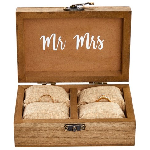 Wood Card Box With Slot / Wedding Secure Card Box / Rustic 