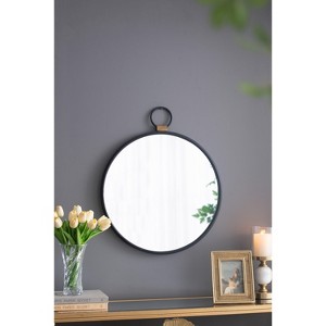 MAYEERTY 24" x 27" Wall Mirror with Black Frame, Contemporary  Decor Mirror for Living Room, Foyer, Entryway, Bedroom - 1 of 4