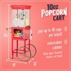Nostalgia NKPCONCRT10RD Vintage New 10-Ounce Professional Popcorn & Concession Cart - 59 Inches Tall - 2 of 4