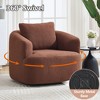 Sapphtopaz 360°Swivel Single Couches for Living Room Teddy Upholstered Round Couch with Pillow High-Resilience Sponge Sofa Chair for Bedroom - 4 of 4