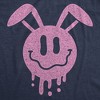 Womens Funny T Shirts Dripping Holiday Bunny Smile Graphic Tee For Ladies - Crazy Dog Women's T Shirt - 2 of 4