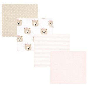 Luvable Friends Hudson Baby Flannel Receiving Blankets 4pk - 1 of 2