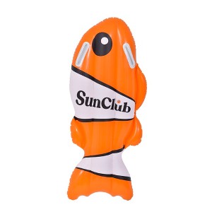 Pool Central Inflatable Clown Fish Swimming Kickboard - 39" - Orange and White - 1 of 4