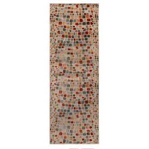 Contemporary Geometric Cobblestone Runner or Area Rug by Blue Nile Mills - 1 of 4