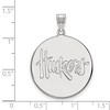 Black Bow Jewelry 10k White Gold Nebraska Cornhuskers NCAA Extra Large Pendant - 2 of 3