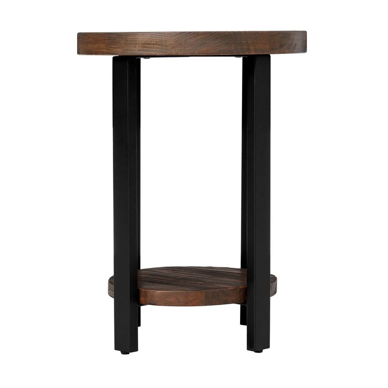 27" Pomona Diameter Round End Table Rustic Natural - Alaterre Furniture, 4 of 11