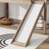 VASIP Twin Low Loft Bed with Slide & Ladder,Rubber Wood Frame & Safety Guardrails,for Kids' Room,Gray - 4 of 4