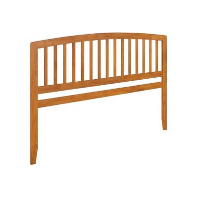 AFI Furnishings Mission King Solid Wood Headboard with Attachable Charger, Light Toffee