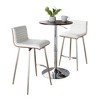 3-Piece Counter Height Dining Set with Adjustable Table and 2 Upholstered Chairs - 3 of 4