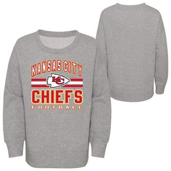 NFL Kansas City Chiefs Girls' Long Sleeve Crew Neck Fleece Sweatshirt