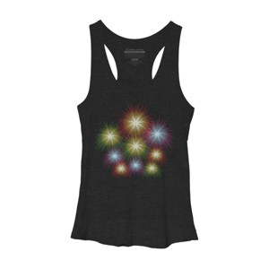 Women's Design By Humans July 4th Fireworks Display By  Racerback Tank Top - 1 of 2