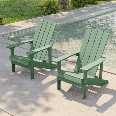 Sonkuki  2-Pack Recycled Plastic Wood Adirondack Chair