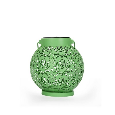2pk Round Decorative Outdoor Lanterns Green - Techko Maid